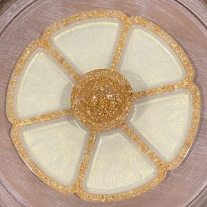 Gold Foil Resin Tray with removable bowl